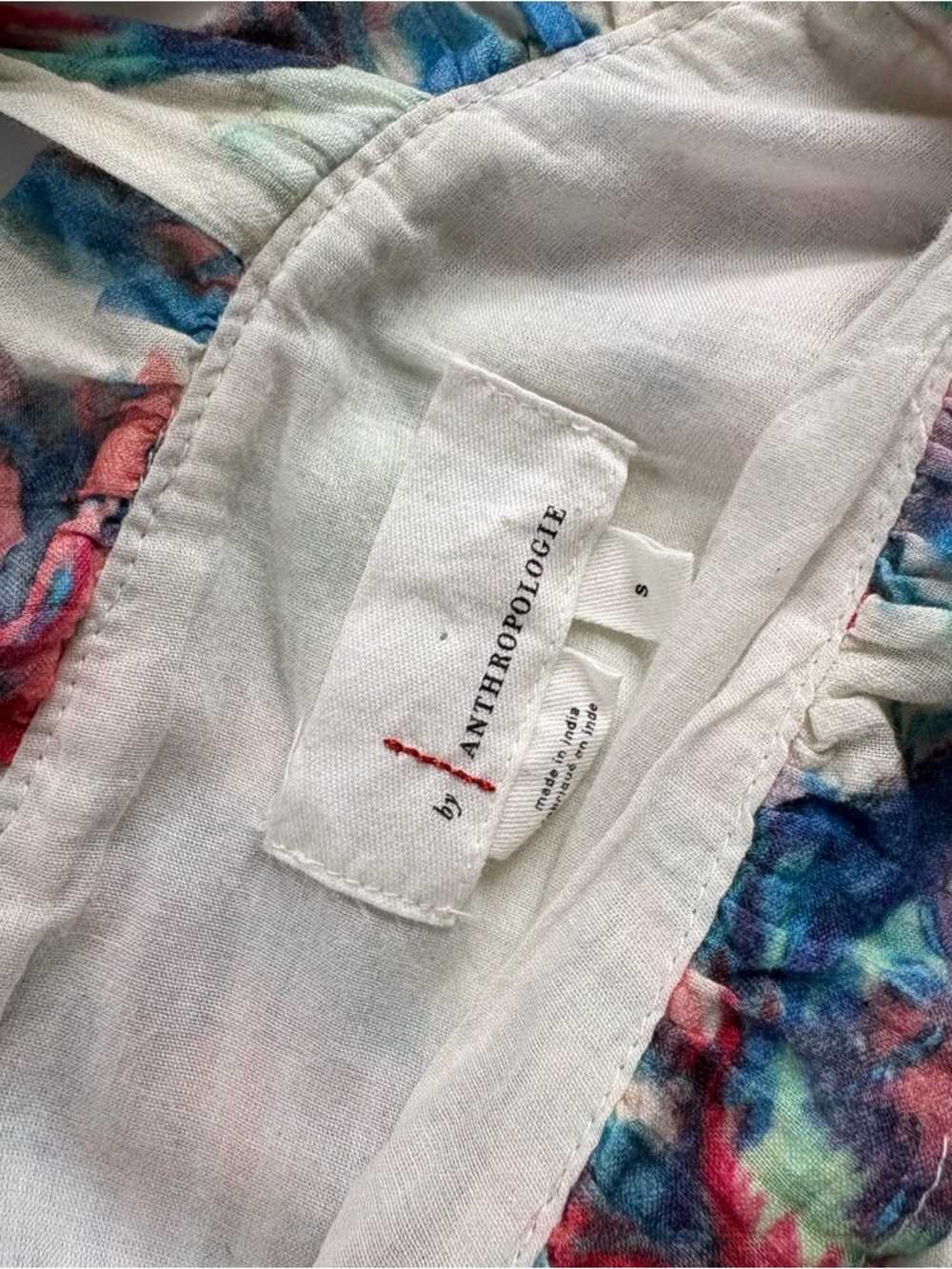 Anthropologie Floral Crop Top Small - Picture 4 of 9